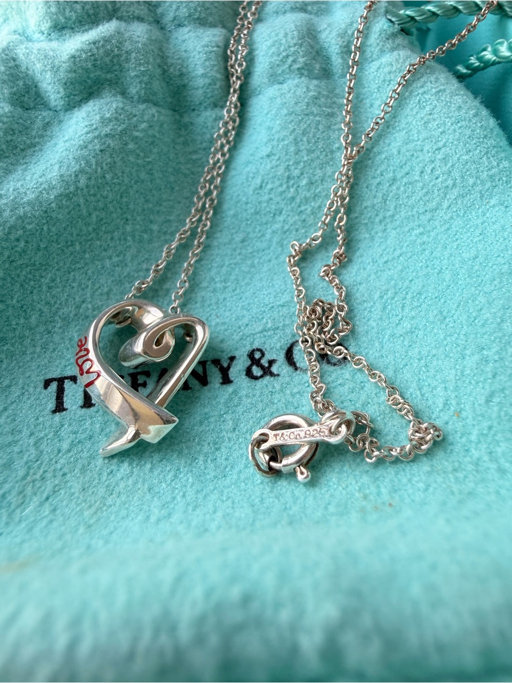 ✨ Tiffany & Co. Loving Heart “Graffiti Love” Necklace ❤️✨ Mothers Day! - Picture 4 of 11